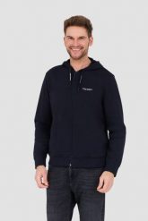 ARMANI EXCHANGE Granatowa bluza z kapturem. Niebieskie bluzy z kapturem męskie Armani Exchange, l. W wyprzedaży za 398.99 zł.