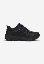 Czarno-Niebieskie Buty Sportowe Mathews. Czarne buty sportowe na co dzień męskie Born2be, z softshellu, bez zapięcia. Za 149.99 zł.