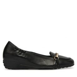 Półbuty HÖGL. Czarne półbuty damskie HÖGL, bez wzorów, bez obcasa, na koturnie. Za 799.99 zł.