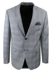 Lekka, Wełniana Marynarka - MEN'SFIELD - Popielata, Delikatna Kratka. Szare marynarki męskie MEN'SFIELD, bez wzorów, z materiału. Za 675.00 zł.