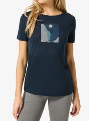 Koszulka z nadrukiem damska Super.natural Rio Grande Tee. Niebieskie t-shirty damskie Super.natural, m, bez wzorów, z dzianiny, bez kołnierzyka. Za 252.99 zł.