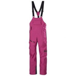 Damskie spodnie narciarskie na szelkach Helly Hansen Powderqueen. Czerwone spodnie dresowe damskie Helly Hansen, na zimę, bez wzorów. W wyprzedaży za 1,208.00 zł.