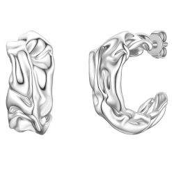 Yokoamii Kolczyki z mosiadzu w srebrze 1 ct Damski. Szare kolczyki damskie Yokoamii, posrebrzane. Za 159.99 zł.