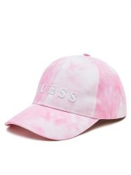 Guess Czapka z daszkiem H4GZ02 WO08O Różowy. Czerwone czapki dziecięce Guess, z aplikacjami, z bawełny. Za 79.99 zł.