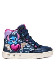 Geox Sneakersy J Skylin Girl J668WE 054AJ C4268 M Granatowy. Niebieskie buty sportowe dziewczęce Geox, bez wzorów, ze skóry, bez zapięcia. Za 319.99 zł.