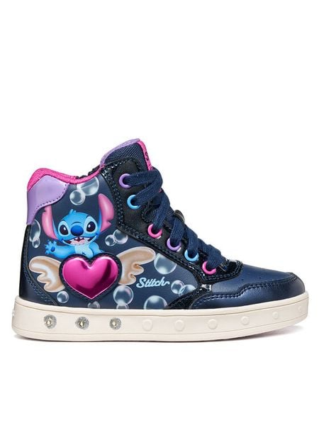 Geox Sneakersy J Skylin Girl J668WE 054AJ C4268 M Granatowy. Niebieskie buty sportowe dziewczęce Geox, bez wzorów, ze skóry, bez zapięcia. Za 287.99 zł.