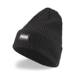 Czapka Prążkowana Akryl Z Mankietami Classic. Czarne czapki męskie Puma, bez wzorów, z materiału. Za 79.00 zł.