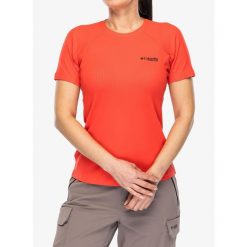 Koszulka damska Columbia DriVenture Short Sleeve. Czerwone bluzki damskie Columbia, bez wzorów, casualowe, bez kołnierzyka, bez ramiączek. Za 230.99 zł.
