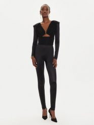 Elisabetta Franchi Kombinezon TU-019-46E2 Czarny Slim Fit. Czarne kombinezony damskie Elisabetta Franchi, bez wzorów, z syntetyku, bez kołnierzyka, bez ramiączek. Za 1,449.00 zł.