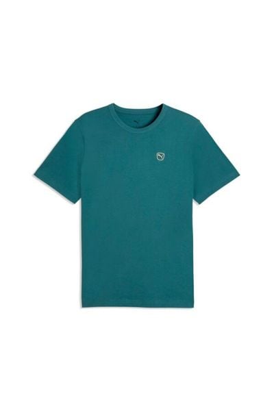 Puma Essentials Elevated, T-Shirt Uomo - Nero, Verde, Beige. Zielone t-shirty męskie Puma, xl, bez wzorów, z jersey, bez kołnierzyka. Za 70.85 zł.