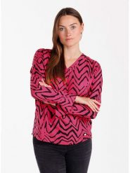 KEY LARGO Bluzka "Party" w kolorze różowo-czarnym rozmiar: M. Czarne bluzki damskie KEY LARGO, m, bez wzorów, z wiskozy, bez kołnierzyka, bez ramiączek. Za 128.95 zł.