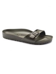 Birkenstock Klapki "Madrid" w kolorze khaki rozmiar: 39. Brązowe klapki damskie Birkenstock, bez wzorów, bez obcasa. Za 150.95 zł.