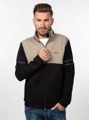 Hugo Boss Fashion Bluza w kolorze czarno-beżowym rozmiar: M. Brązowe bluzy bez kaptura męskie Hugo Boss Fashion, m. Za 184.46 zł.