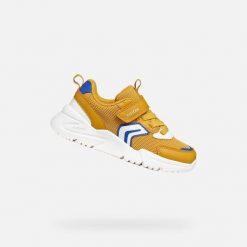 Buty GEOX J LOFTUS BOY Żółty. Białe buty fitness męskie Geox, na fitness i siłownię. Za 144.99 zł.