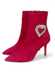 MELVIN & HAMILTON Skórzane botki "Lisa 3" w kolorze różowym rozmiar: 38. Różowe botki damskie MELVIN & HAMILTON, eleganckie, bez obcasa, na szpilce, bez zapięcia. Za 709.99 zł.