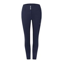 Damskie spodnie do jazdy konnej Cavallo Celine X z lejem kolanowym. Niebieskie spodnie materiałowe damskie CAVALLO, bez wzorów, eleganckie. Za 926.80 zł.