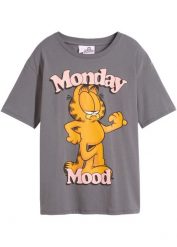 T-shirt dziewczęcy z dżerseju z bawełny organicznej. Szare koszulki dziewczęce bonprix, bez wzorów, z bawełny, bez ramiączek. Za 74.99 zł.