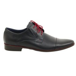 Olivier Buty męskie wizytowe 286 granatowe niebieskie. Niebieskie buty wizytowe męskie z jeansu, bez zapięcia. Za 367.89 zł.