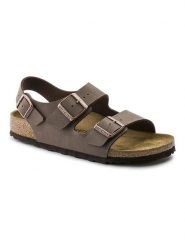 Birkenstock Skórzane sandały "Milano" w kolorze brązowym rozmiar: 46. Brązowe sandały damskie Birkenstock, bez wzorów, bez obcasa. Za 321.97 zł.