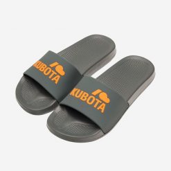 Klapki Kubota Basic z Pomarańczowym Logo. Brązowe klapki damskie Kubota, z materiału. Za 69.99 zł.