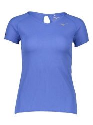 Mizuno Koszulka funkcyjna "DryAeroflow" w kolorze niebieskim rozmiar: XL. Niebieskie bluzki sportowe damskie Mizuno, xl, bez wzorów, bez ramiączek. Za 92.42 zł.