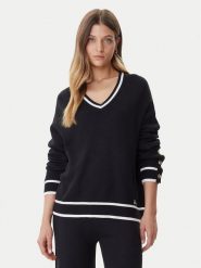 Liu Jo Sport Sweter TF5229 MS59L Czarny Regular Fit. Czarne swetry klasyczne damskie Liu Jo Sport, l, z syntetyku, bez kołnierzyka. Za 719.99 zł.