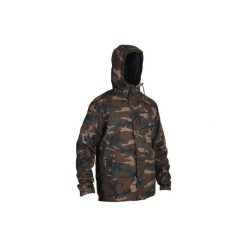 Kurtka myśliwska SIBIR 100 CAMO WOODLAND. Brązowe kurtki męskie SOLOGNAC, xl, bez wzorów, z materiału. Za 149.99 zł.
