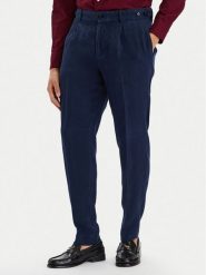 Tommy Hilfiger Spodnie materiałowe Smart Casual MW0MW42708 Granatowy Regular Fit. Niebieskie spodnie materiałowe męskie Tommy Hilfiger, bez wzorów, ze lnu, casualowe. Za 699.99 zł.