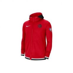 Bluza treningowa męska Nike Nba Toronto Raptors Dri-fit Showtime. Czerwone bluzy sportowe męskie Nike, bez wzorów, sportowe, bez kołnierzyka, bez ramiączek. Za 676.00 zł.