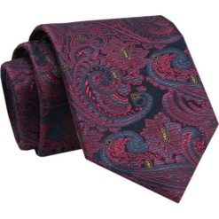 Krawat - ALTIES - Czerwono Granatowy ze Wzorem Orientalnym. Czerwone krawaty i muchy męskie Alties, bez wzorów, z tkaniny, eleganckie. Za 49.00 zł.