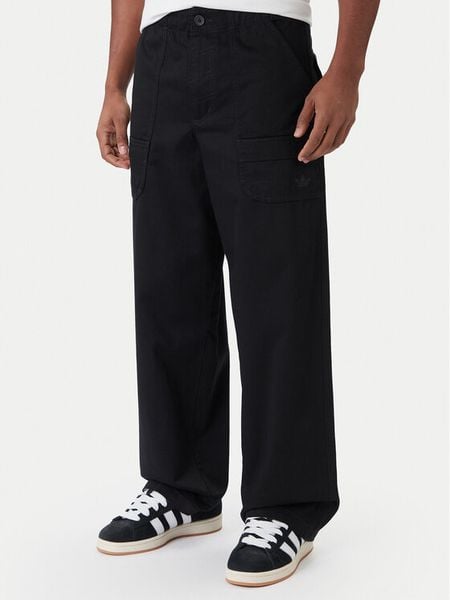 Adidas Spodnie materiałowe Premium Essentials JY2636 Czarny Loose Fit. Czarne spodnie materiałowe męskie Adidas, bez wzorów, z bawełny. Za 398.99 zł.