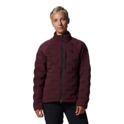 Damska kurtka turystyczna Mountain Hardwear Stretchdown. Czerwone kurtki damskie MOUNTAIN HARDWEAR, na zimę, l, bez wzorów, z materiału, bez kaptura. Za 1,167.90 zł.