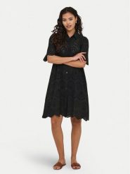 ONLY Sukienka letnia Valais 15357653 Czarny Regular Fit. Czarne sukienki damskie Only, na lato, xs, bez wzorów, z bawełny, bez kołnierzyka, bez ramiączek. Za 229.99 zł.