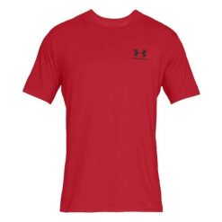 Męska Koszulka Sportowa. Czerwone t-shirty sportowe męskie Under Armour, m, bez ramiączek, trekkingowe. Za 143.99 zł.