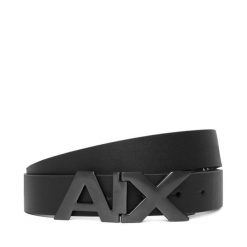 Pasek Armani Exchange. Czarne paski męskie Armani Exchange, bez wzorów. Za 299.99 zł.
