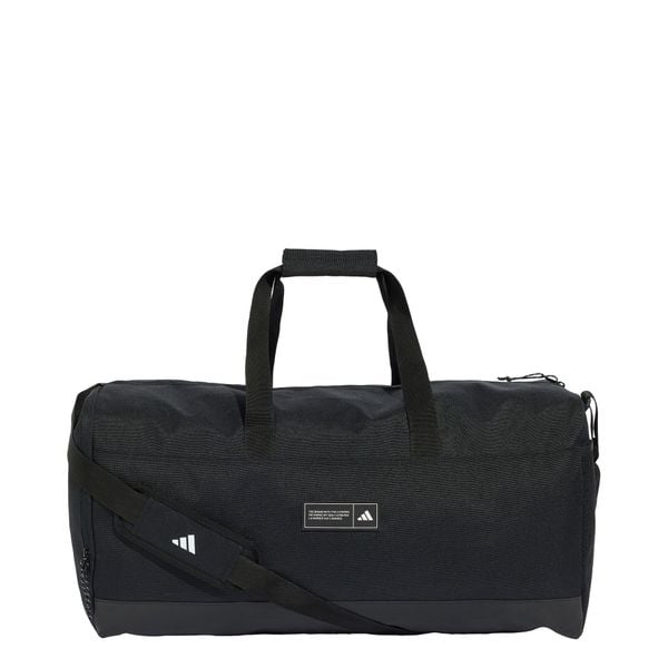 DUŻA TORBA WEEKENDER Z 3 PASKAMI. Czarne torebki klasyczne damskie Adidas, bez wzorów, z materiału, duże, bez dodatków. Za 219.00 zł.