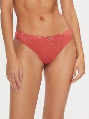 Hunkemöller Stringi Marine 206318 Czerwony. Czerwone stringi damskie Hunkemöller, xs, bez wzorów, z syntetyku. Za 39.99 zł.