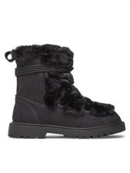 DeeZee Kozaki CS5821-03 Czarny. Czarne kozaki dziewczęce DeeZee, bez wzorów, ze skóry, bez obcasa. Za 159.99 zł.