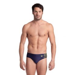 Slipy kąpielowe męskie treningowe na basen Arena Men Kikko Briefs. Niebieskie kąpielówki męskie Arena, m, bez wzorów, do pływania. Za 71.98 zł.