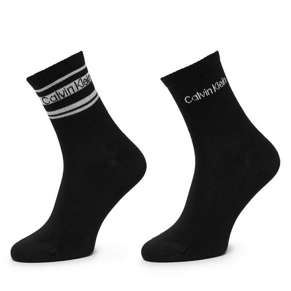 Skarpety długie Calvin Klein. Czarne skarpetki damskie CALVIN KLEIN, bez wzorów. Za 64.99 zł.