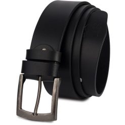 Skórzany Licowy Pasek Męski Czarny Szeroki Premium Beltimore E14 : Kolory - Czarny, Rozmiar Pasków - R.100-115 Cm. Czarne paski męskie z aplikacjami, z jeansu, eleganckie. Za 54.90 zł.