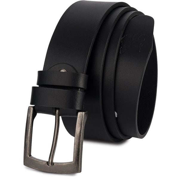 Skórzany Licowy Pasek Męski Czarny Szeroki Premium Beltimore E14 : Kolory - Czarny, Rozmiar Pasków - R.95-110 Cm. Czarne paski męskie z aplikacjami, z jeansu, eleganckie. Za 54.99 zł.