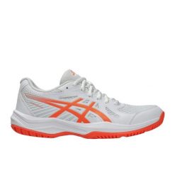 Buty do siatkówki Asics Upcourt 6 1072A107 102 białe. Białe obuwie treningowe damskie na fitness i siłownię. Za 396.54 zł.