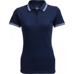 Koszulka polo damska TSD614 - granatowy - Outhorn. Niebieskie bluzki damskie Outhorn, na lato, bez wzorów, z bawełny, bez ramiączek. W wyprzedaży za 24.99 zł.