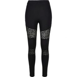 Legginsy damskie Urban Classics flock lace inset. Czarne legginsy damskie Urban Classics, m, bez wzorów, z dżerseju. Za 127.20 zł.