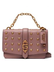 Guess Torebka w kolorze jasnoróżowym - 24 x 16 x 5 cm rozmiar: onesize. Różowe torebki klasyczne damskie Guess, z aplikacjami, z materiału, bez dodatków. Za 368.96 zł.
