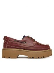 Tommy Jeans Półbuty Archive '01 Boat Shoe Leather EN0EN03003 Bordowy. Czerwone półbuty damskie Tommy Jeans, bez wzorów, z jeansu, bez obcasa, na płaskiej podeszwie. Za 569.99 zł.
