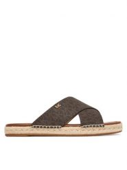 MICHAEL Michael Kors Espadryle Kenzie 40R6KZFS1B Brązowy. Brązowe espadryle damskie MICHAEL Michael Kors, bez wzorów, ze skóry, bez obcasa. Za 529.99 zł.