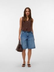 Vero Moda Kamizelka w kolorze brązowym rozmiar: S. Brązowe kamizelki damskie Vero Moda, s, z bawełny. Za 56.79 zł.