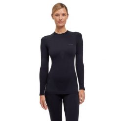 Damska koszulka z długim rękawem Falke Warm. Czarne bluzki sportowe damskie Falke, xs, bez wzorów, z dzianiny, bez ramiączek. Za 275.55 zł.